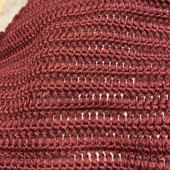 Express Bikini Top Crochet Swimsuit High Neck Crop Swim S Small New - Picture 4 of 5